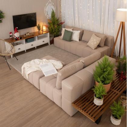 Imagem de Sofá 2 Lugares Modular Soho Linho Bege