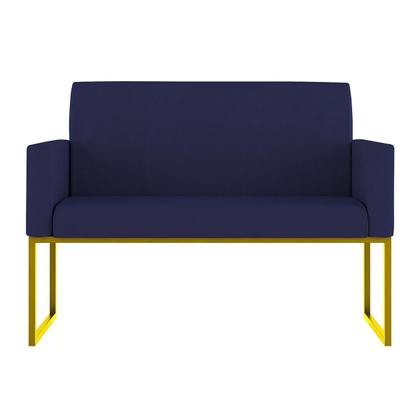 Imagem de Sofá 2 Lugares para Recepção com Base de Ferro Reforçada