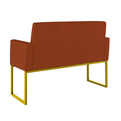 Imagem de Sofá 2 Lugares para Recepção com Base de Ferro Reforçada