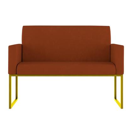 Imagem de Sofá 2 Lugares para Recepção com Base de Ferro Reforçada