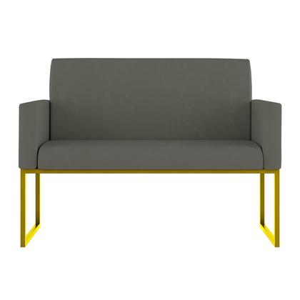 Imagem de Sofá 2 Lugares para Recepção com Base de Ferro Reforçada