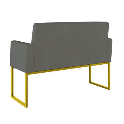 Imagem de Sofá 2 Lugares para Recepção com Base de Ferro Reforçada