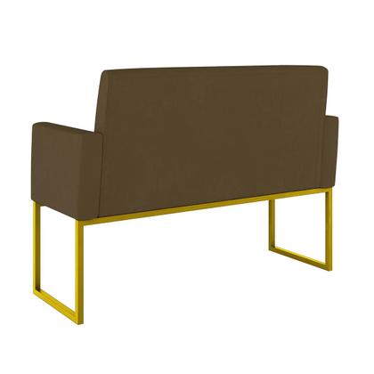 Imagem de Sofá 2 Lugares para Recepção com Base de Ferro Reforçada