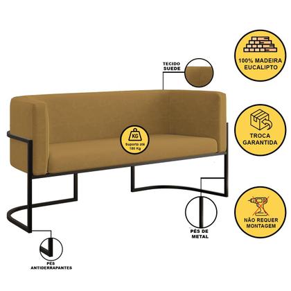 Imagem de Sofá 2 Lugares para Recepção com Base Reforçada  Balaqui