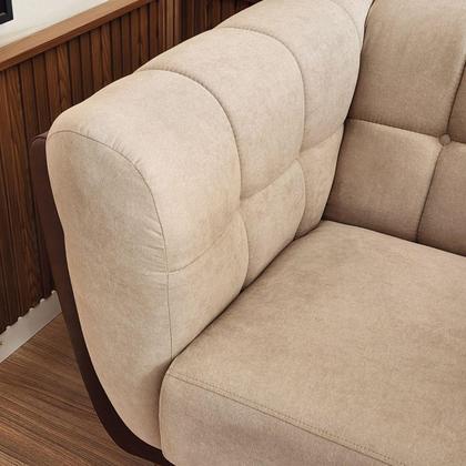 Imagem de Sofá 2 Lugares Peonia Living 180 Cm Acquablock/ Tecido Sintético Pés Madeira Nobre Luxo