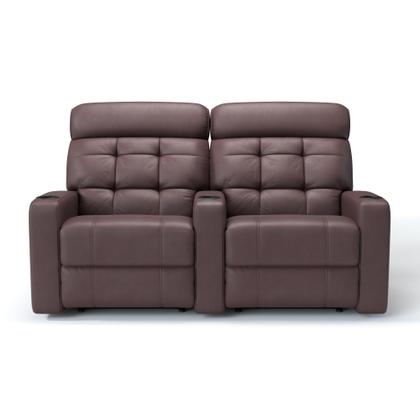 Imagem de Sofá 2 Lugares Reclinável Elétrico Massageador em Couro Bovino Linha Cinema Sala de estar