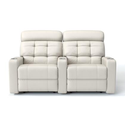 Imagem de Sofá 2 Lugares Reclinável Elétrico Massageador em Couro Bovino Linha Cinema Sala de estar