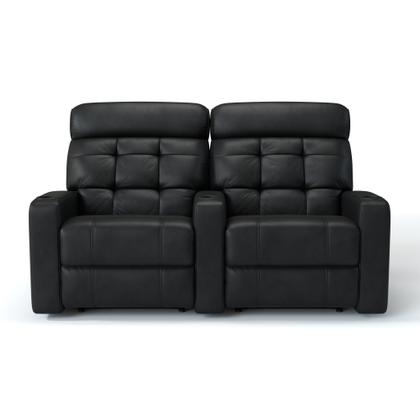 Imagem de Sofá 2 Lugares Reclinável Elétrico Massageador em Couro Bovino Linha Cinema Sala de estar