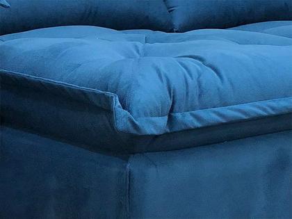 Imagem de Sofá 2 Lugares Retrátil e Reclinável 1,80 metros Alpoim Estofados Azul 206 Athenas