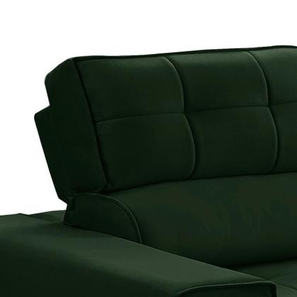 Imagem de Sofá 2 Lugares Retrátil e Reclinável Atenas Veludo Verde
