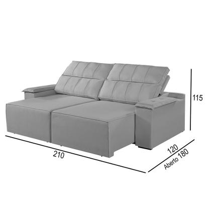Imagem de Sofá 2 Lugares Retrátil e Reclinável Martins M-182 Veludo