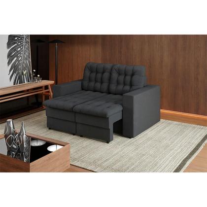 Sofá 2 Lugares Retrátil Lubeck Plush Suede Grafite 140 cm - Mobly Imagem de Sofá 2 Lugares Retrátil Lubeck Plush Suede Grafite 140 cm