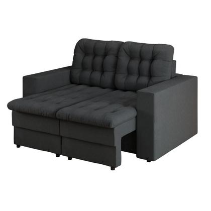 Sofá 2 Lugares Retrátil Lubeck Plush Suede Grafite 140 cm - Mobly Imagem de Sofá 2 Lugares Retrátil Lubeck Plush Suede Grafite 140 cm