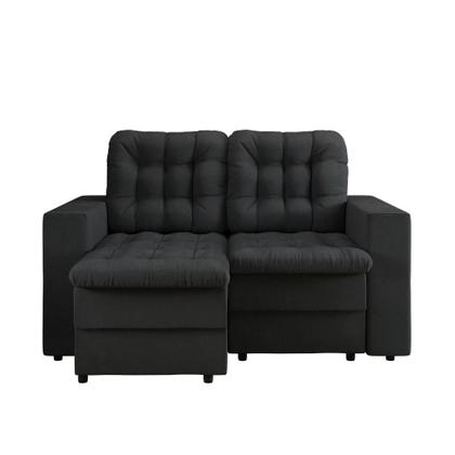 Sofá 2 Lugares Retrátil Lubeck Plush Suede Grafite 140 cm - Mobly Imagem de Sofá 2 Lugares Retrátil Lubeck Plush Suede Grafite 140 cm