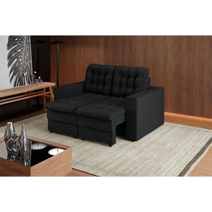Sofá 2 Lugares Retrátil Lubeck Plush Suede Preto 140 cm - Mobly Imagem de Sofá 2 Lugares Retrátil Lubeck Plush Suede Preto 140 cm