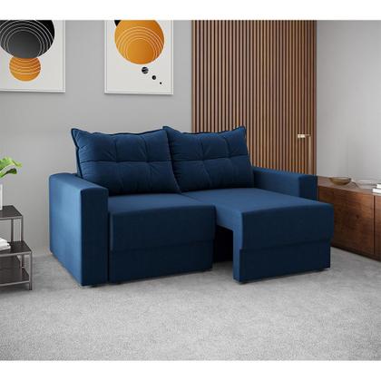Sofá 2 Lugares Retrátil Lubeck Suede Azul Marinho 140 cm - Mobly Imagem de Sofá 2 Lugares Retrátil Lubeck Suede Azul Marinho 140 cm