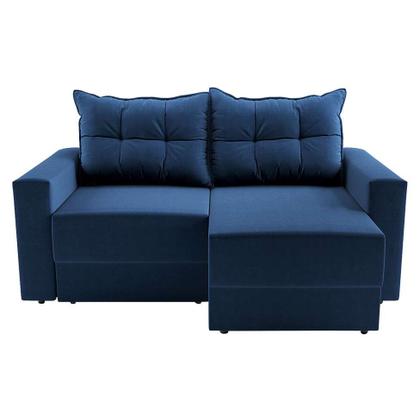 Imagem de Sofá 2 Lugares Retrátil Lubeck Suede Azul Marinho 140 cm