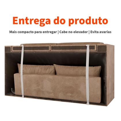 Sofá 2 Lugares Retrátil Lubeck Suede Bege 140 cm - Mobly Imagem de Sofá 2 Lugares Retrátil Lubeck Suede Bege 140 cm