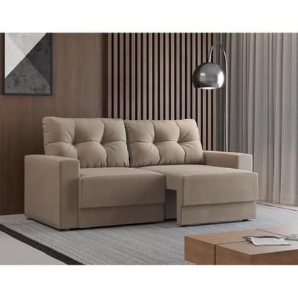 Sofá 2 Lugares Retrátil Lubeck Suede Bege 140 cm - Mobly Imagem de Sofá 2 Lugares Retrátil Lubeck Suede Bege 140 cm