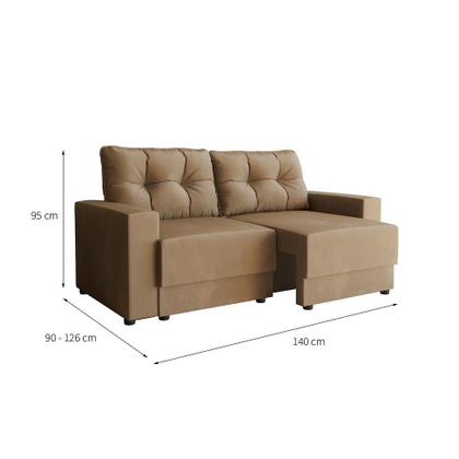 Sofá 2 Lugares Retrátil Lubeck Suede Bege 140 cm - Mobly Imagem de Sofá 2 Lugares Retrátil Lubeck Suede Bege 140 cm
