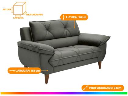 Imagem de Sofá 2 Lugares Suede Malbec Linoforte