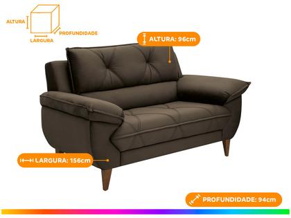 Imagem de Sofá 2 Lugares Suede Malbec Linoforte