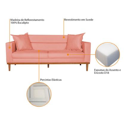 Imagem de Sofá 2 Lugares Viena Suede - Doce Sonho Móveis