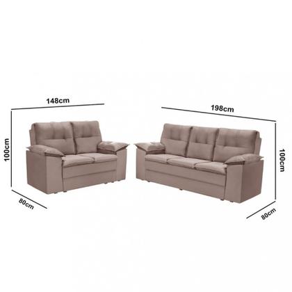 Imagem de Sofá 3 e 2 Lugares Egito Requinte