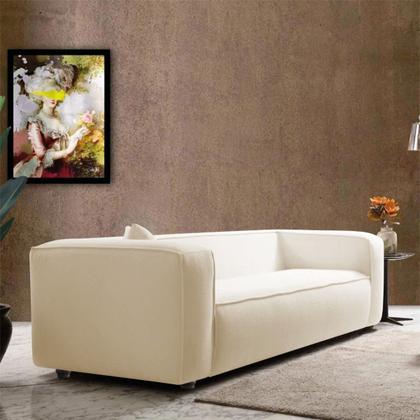 Imagem de Sofá 3 Lugares 180cm Orgânico Luxo Recepção Cecília Bouclé - Amarena Moveis