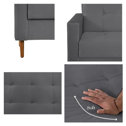 Sofá 3 Lugares 200cm Dior - Kazza Imagem de Sofá 3 Lugares 200cm Dior