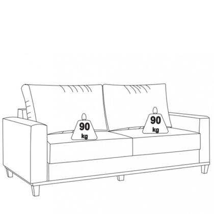 Imagem de Sofá 3 Lugares 200cm Linho living Mult Viero