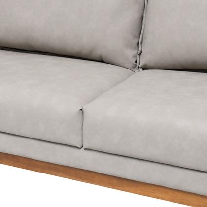 Imagem de Sofá 3 Lugares 2m Living Classic Fixo Madeira Maciça Tecido Sintético Sala Estar Recepção Escritório