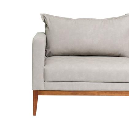 Imagem de Sofá 3 Lugares 2m Living Classic Fixo Madeira Maciça Tecido Sintético Sala Estar Recepção Escritório