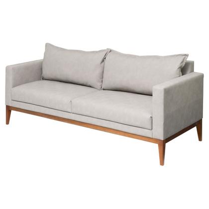 Imagem de Sofá 3 Lugares 2m Living Classic Fixo Madeira Maciça Tecido Sintético Sala Estar Recepção Escritório