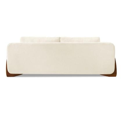 Imagem de Sofá 3 Lugares Base De Madeira Clarissa 220 Cm Linho S04 - D'rossi Cor Natural