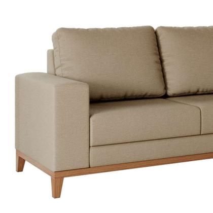 Sofá 3 Lugares Belgrado com Chaise Direito Linho Bege 230 cm - Mobly Imagem de Sofá 3 Lugares Belgrado com Chaise Direito Linho Bege 230 cm