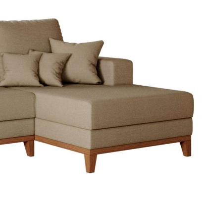 Sofá 3 Lugares Belgrado com Chaise Direito Linho Bege 230 cm - Mobly Imagem de Sofá 3 Lugares Belgrado com Chaise Direito Linho Bege 230 cm