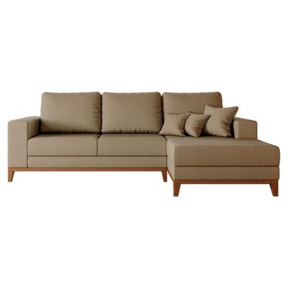 Sofá 3 Lugares Belgrado com Chaise Direito Linho Bege 230 cm - Mobly Imagem de Sofá 3 Lugares Belgrado com Chaise Direito Linho Bege 230 cm
