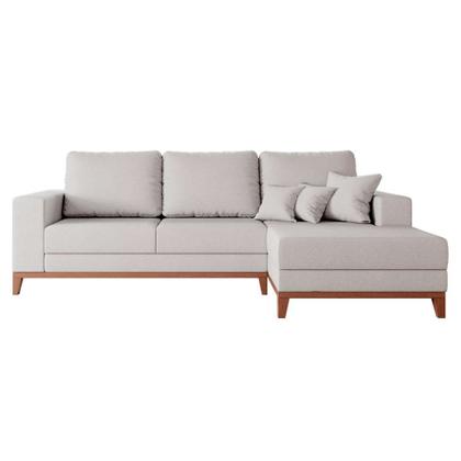 Sofá 3 Lugares Belgrado com Chaise Direito Linho Cru 230 cm - Mobly Imagem de Sofá 3 Lugares Belgrado com Chaise Direito Linho Cru 230 cm