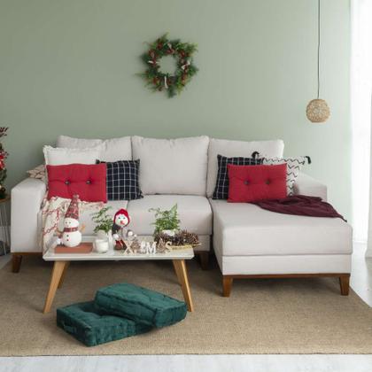 Sofá 3 Lugares Belgrado com Chaise Direito Linho Cru 230 cm - Mobly Imagem de Sofá 3 Lugares Belgrado com Chaise Direito Linho Cru 230 cm