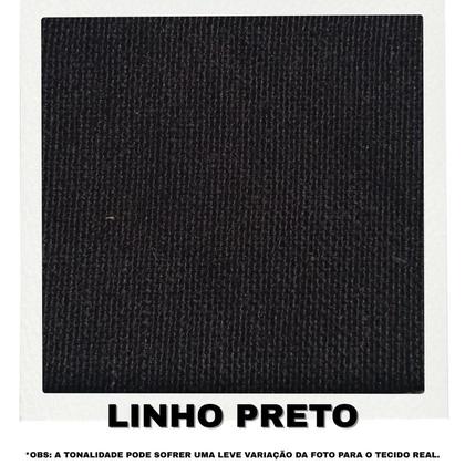 Imagem de Sofá 3 Lugares Beny com Chaise Direito Linho Preto