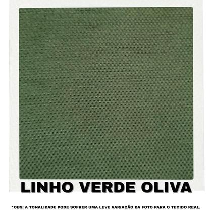 Imagem de Sofá 3 Lugares Beny com Chaise Direito Linho Verde Oliva