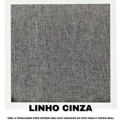 Imagem de Sofá 3 Lugares Beny com Chaise Esquerdo Linho Cinza