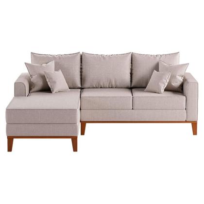 Sofá 3 Lugares Beny Com Chaise Esquerdo Linho Cru - Mobly Imagem de Sofá 3 Lugares Beny Com Chaise Esquerdo Linho Cru