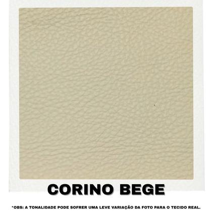 Imagem de Sofá 3 Lugares Beny com Chaise Esquerdo material sintético Bege
