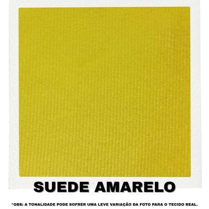 Imagem de Sofá 3 Lugares Beny com Chaise Esquerdo Suede Amarelo