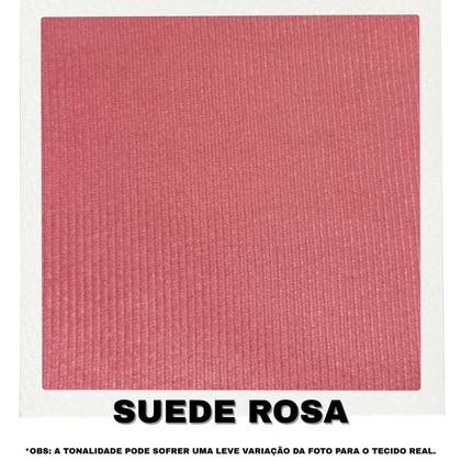 Imagem de Sofá 3 Lugares Beny com Chaise Esquerdo Suede Rosa