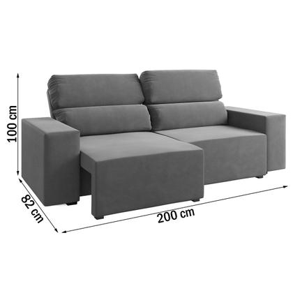 Imagem de Sofá 3 Lugares Charm Reclinável e Retrátil Brisk - Viero Móveis