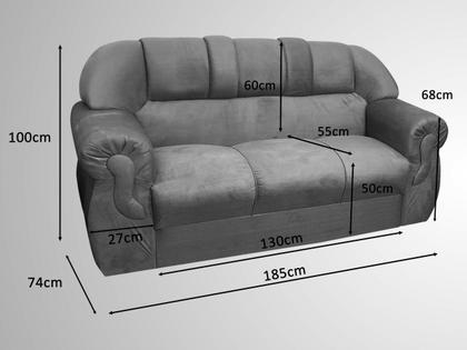 Imagem de Sofá 3 Lugares Cinza 605 Corsa