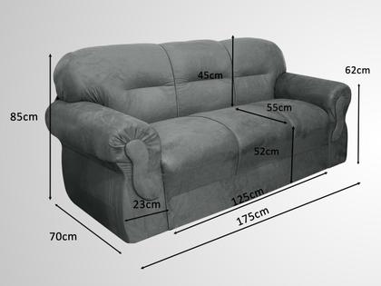 Imagem de Sofá 3 Lugares Cinza 605 Viena